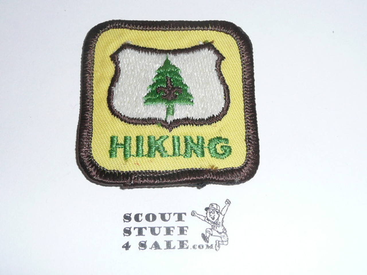 High Adventure Hiking Award Patch, yellow w/shield, sewn
