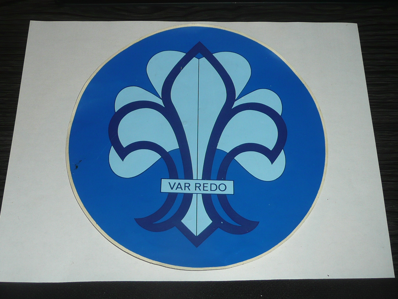 8" Round Foreign Scout Sticker