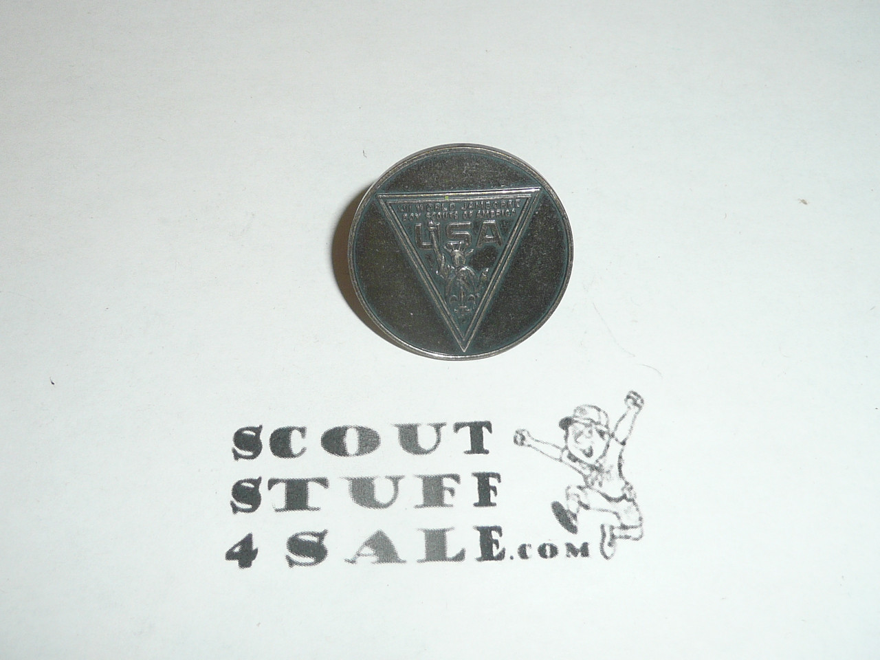 1971 World Jamboree USA Contingent Pewter Neckerchief Slide