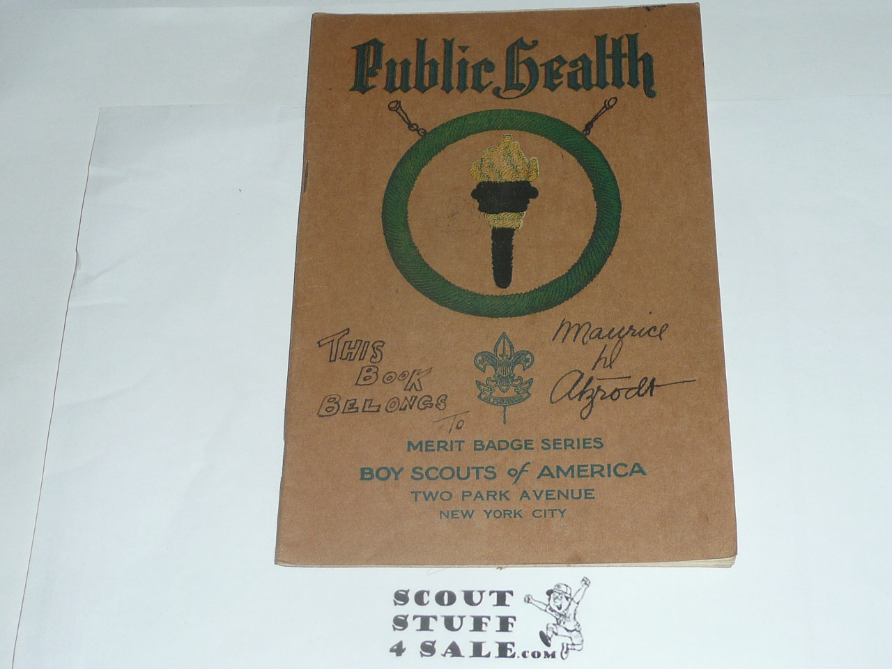 Public Health Merit Badge Pamphlet, Type 3, Tan Cover, 4-30 Printing