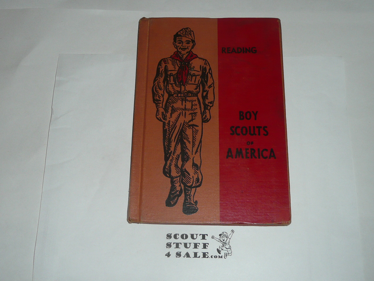 Reading Library Bound Merit Badge Pamphlet, Type 5, Red/Wht Cover, 11-51 Printing