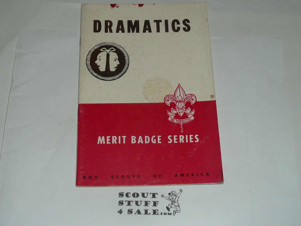 Dramatics Merit Badge Pamphlet, Type 5, Red/Wht Cover, 9-51 Printing