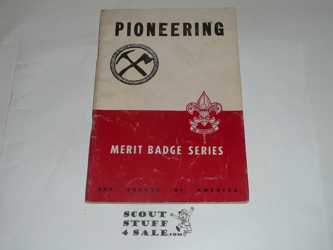 Pioneering Merit Badge Pamphlet, Type 5, Red/Wht Cover, 3-49 Printing