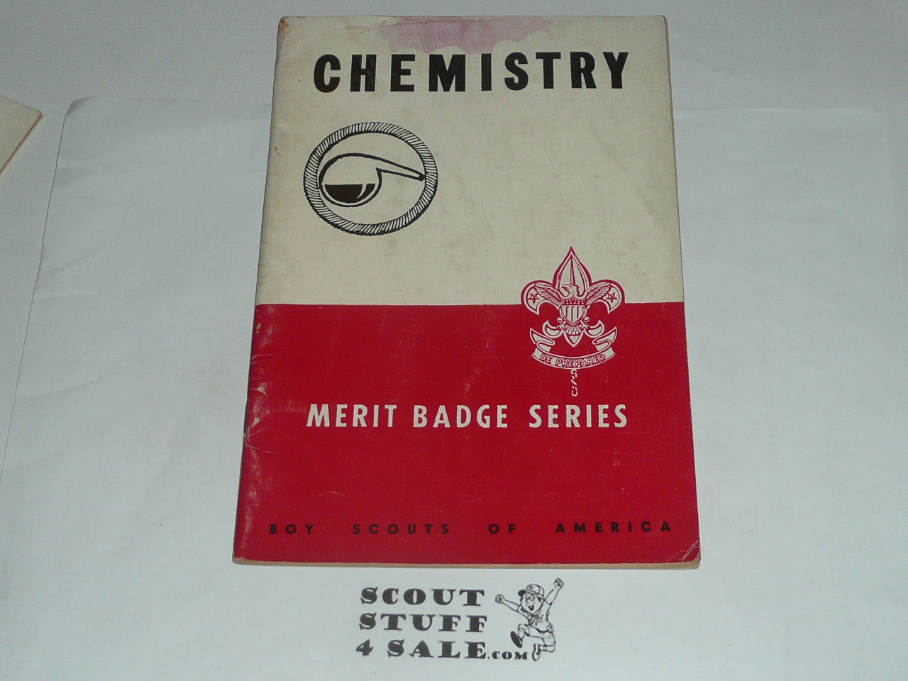 Chemistry Merit Badge Pamphlet, Type 5, Red/Wht Cover, 4-48 Printing