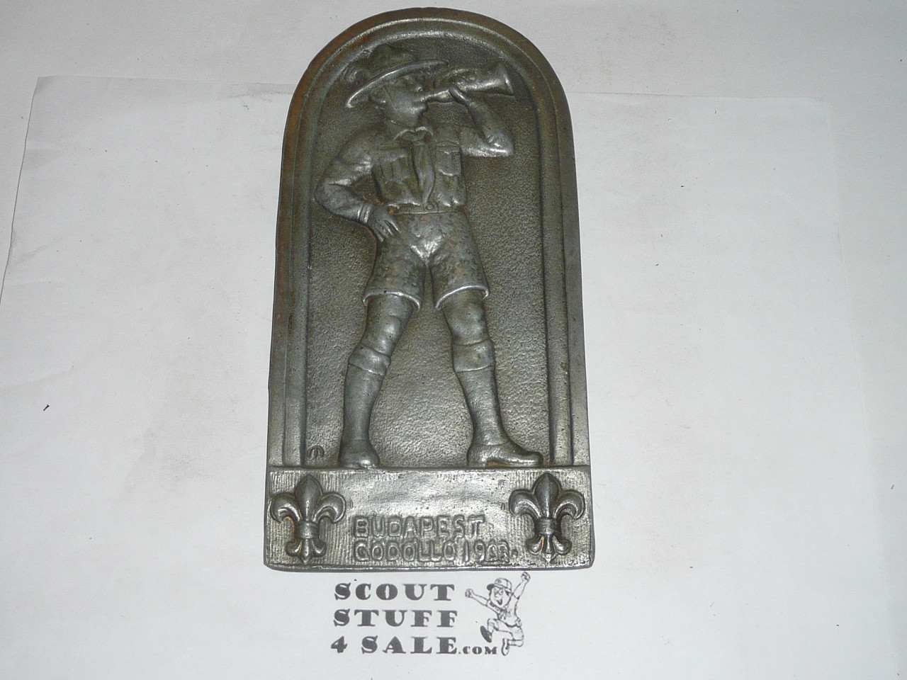 1933 Boy Scout World Jamboree Cast Metal Wall Decoration, SCARCE