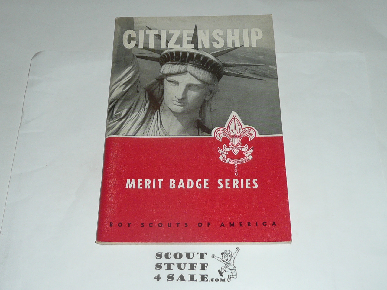 Citizenship Merit Badge Pamphlet, Type 6, Picture Top Red Bottom Cover, 5-63 Printing