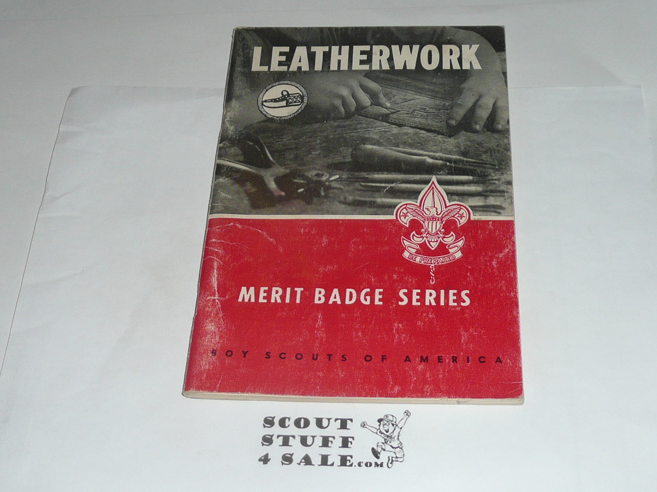 Lifesaving Merit Badge Pamphlet, Type 6, Picture Top Red Bottom Cover, 5-64 Printing