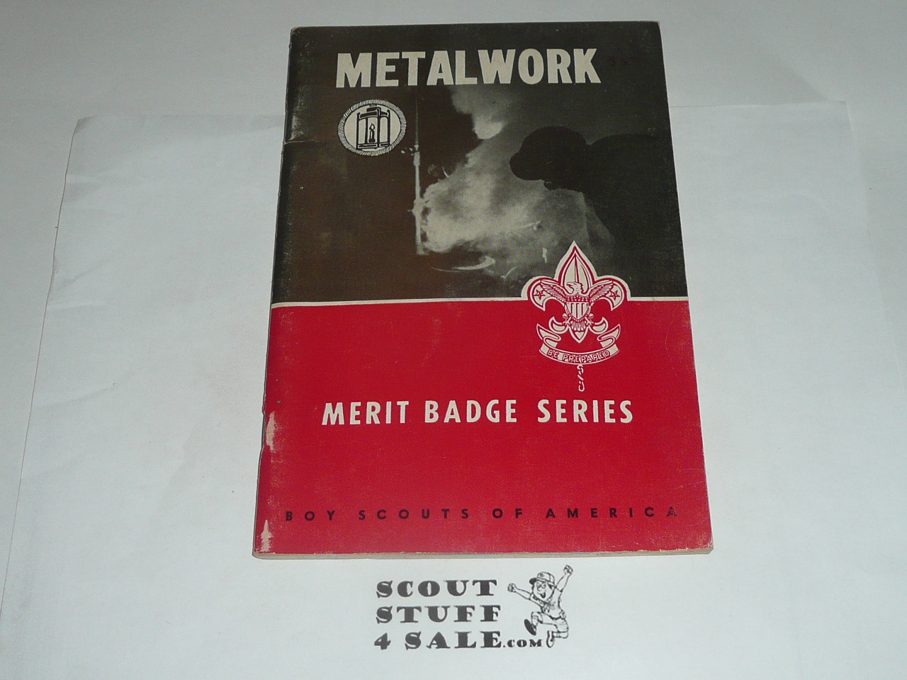 Metalwork Merit Badge Pamphlet, Type 6, Picture Top Red Bottom Cover, 3-66 Printing
