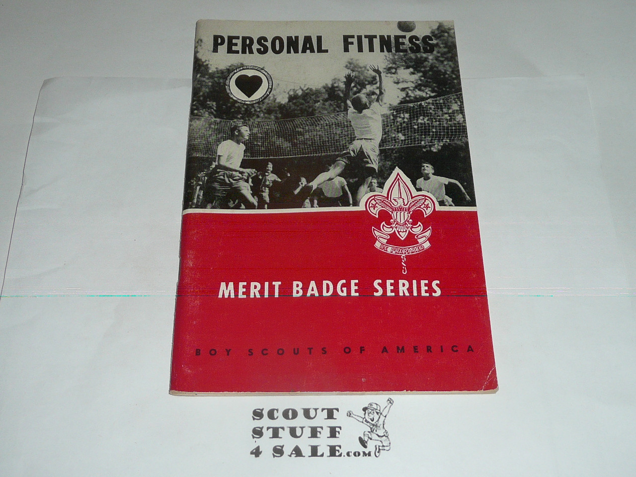 Personal Fitness Merit Badge Pamphlet, Type 6, Picture Top Red Bottom Cover, 7-60 Printing