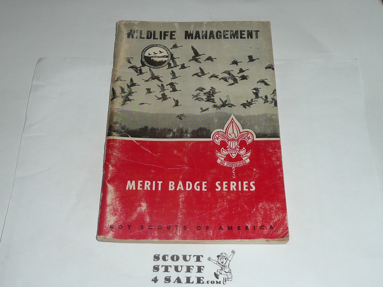 Wildlife Management Merit Badge Pamphlet, Type 6, Picture Top Red Bottom Cover, 3-65 Printing