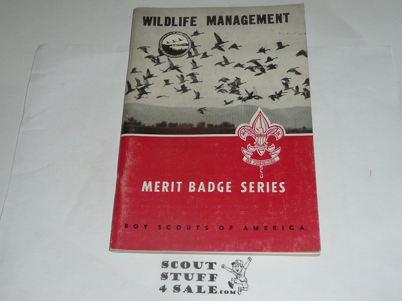 Wildlife Management Merit Badge Pamphlet, Type 6, Picture Top Red Bottom Cover, 3-62 Printing