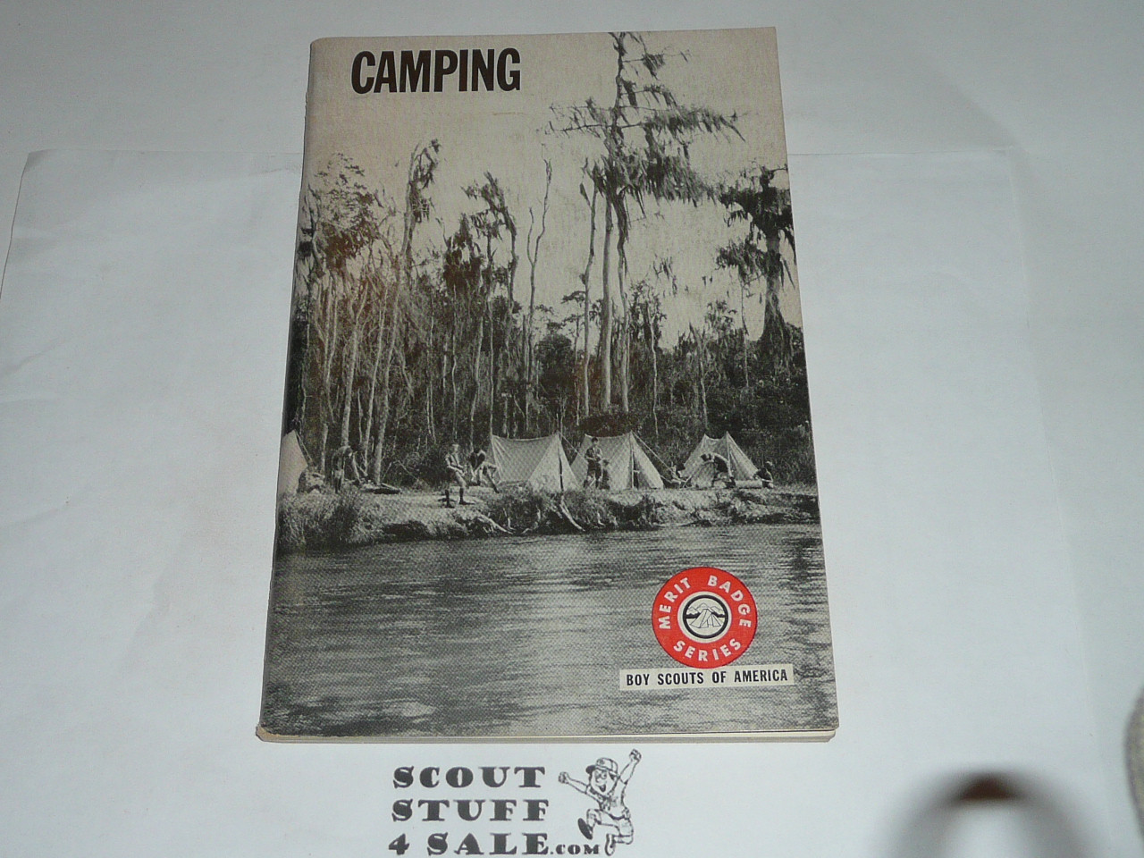 Camping Merit Badge Pamphlet, Type 7, Full Picture, 3-71 Printing