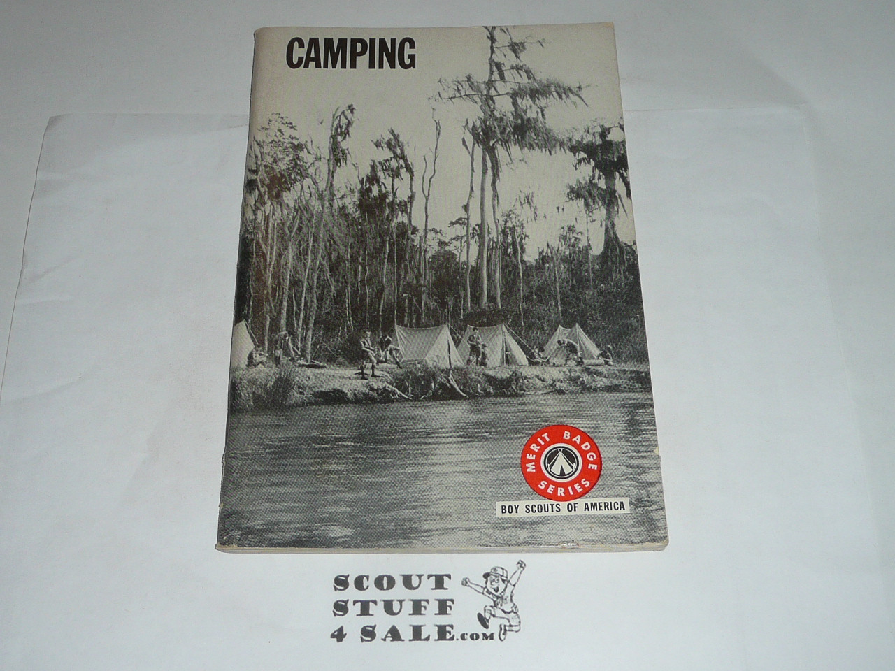 Camping Merit Badge Pamphlet, Type 7, Full Picture, 4-68 Printing