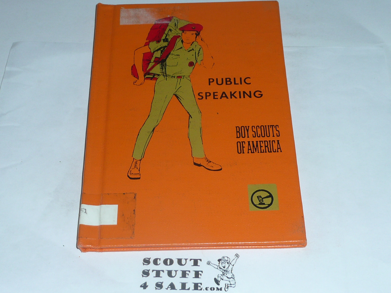 Public Speaking Library Bound Merit Badge Pamphlet, Type 7, Full Picture, 2-72 Printing