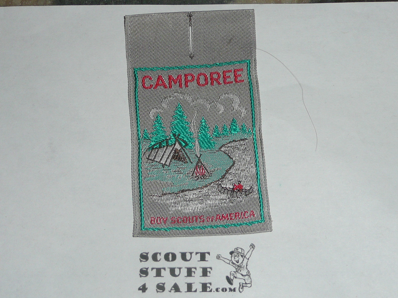 Camporee Patch, Generic BSA issue, Woven with Camping Scene