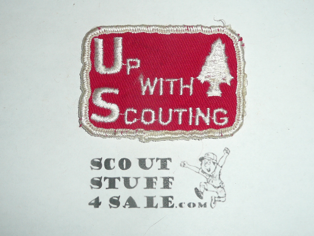 Up With Scouting, BSA Theme Patch, sewn