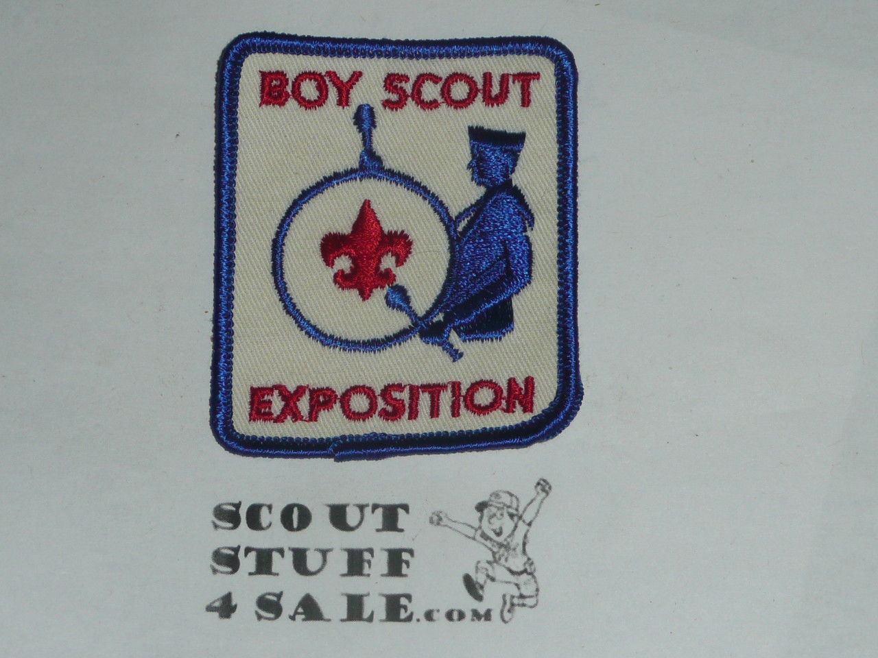 Boy Scout Exposition Generic Patch, wht twill, blue bdr