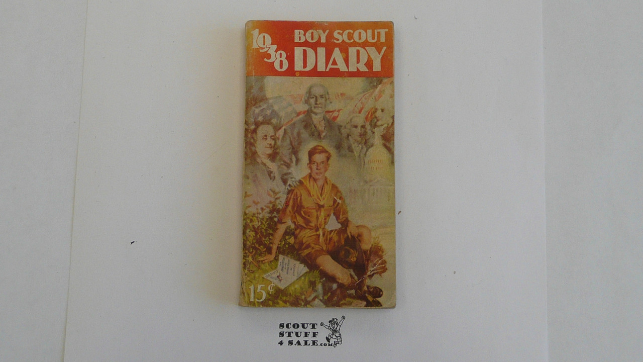 1938 Boy Scout Diary, cover and spine a little faded