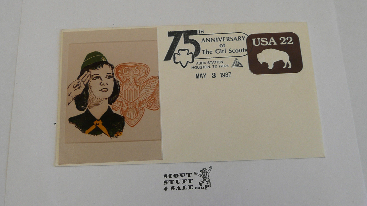 1987 Girl Scouts USA 75th Anniversary Envelope with special cancellation