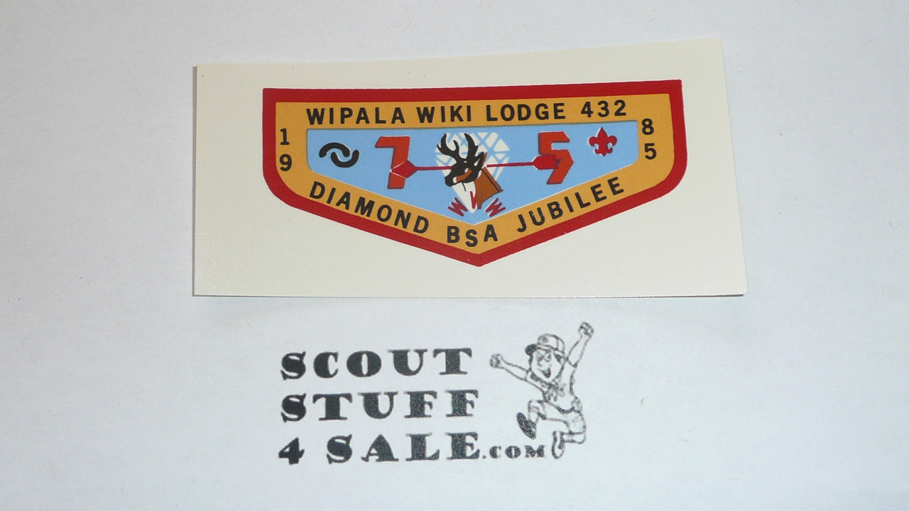 Order of the Arrow Lodge #432 Wipala Wiki Flap Shaped Decal