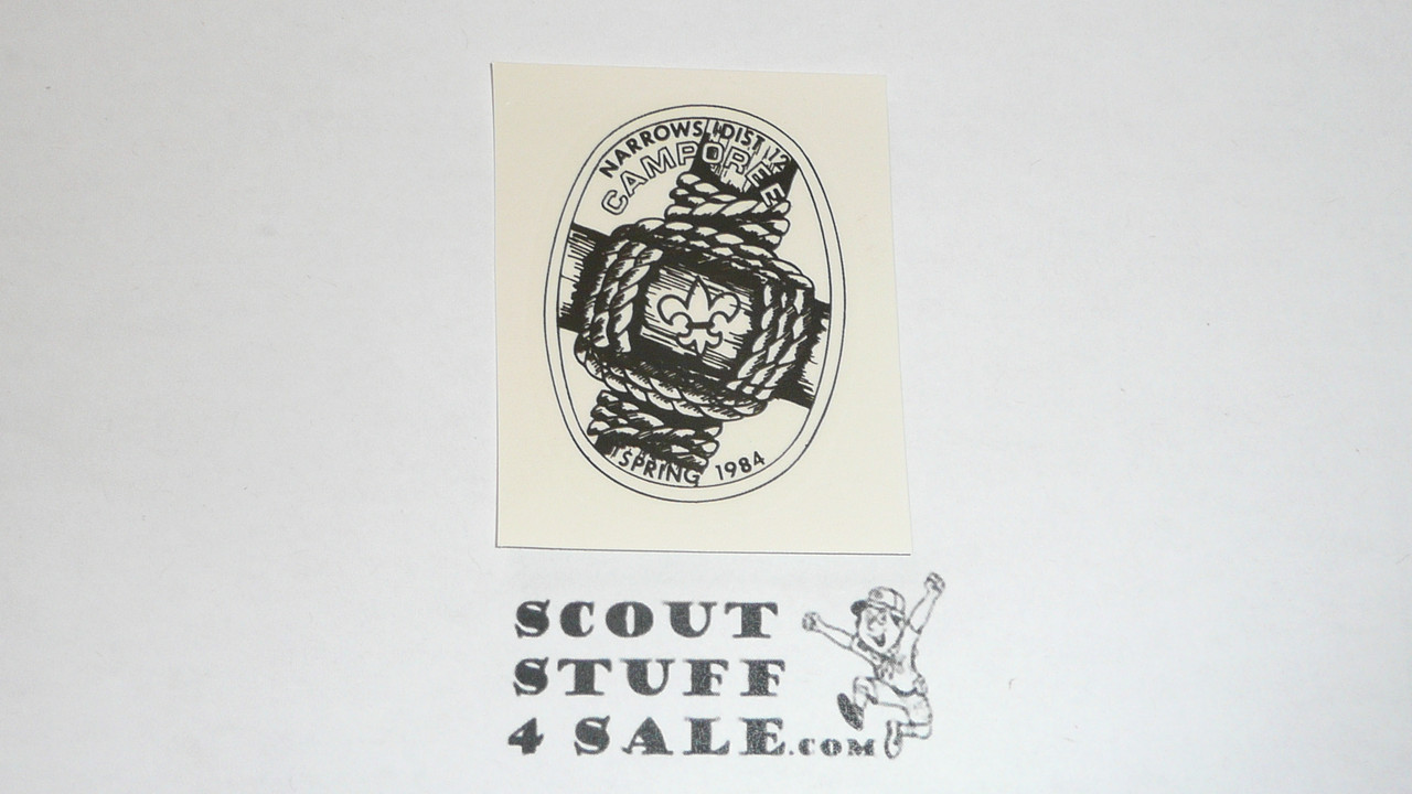 Narrows District 1984 Camporee Decal, Boy Scouts