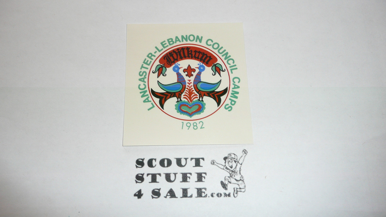 1982 Lancaster Lebanon Council Camps Decal - Boy Scout