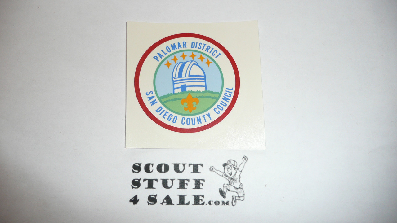 Palomar District Decal, San Diego County Council, Boy Scouts
