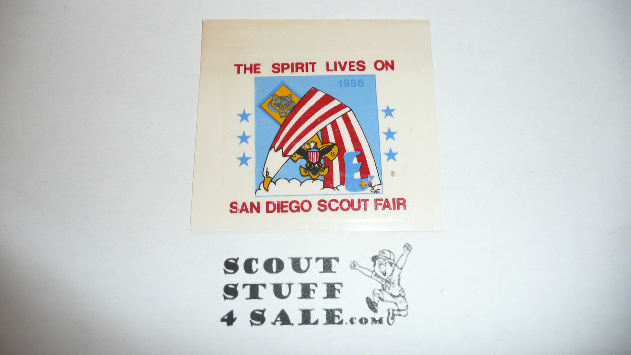 1986 San Diego Scout Fair Decal, San Diego County Council, Boy Scouts