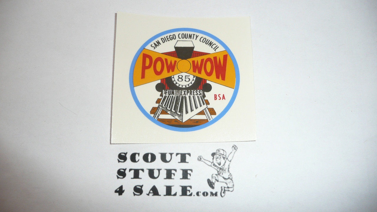 1985 Pow Wow Decal, San Diego County Council - Boy Scout