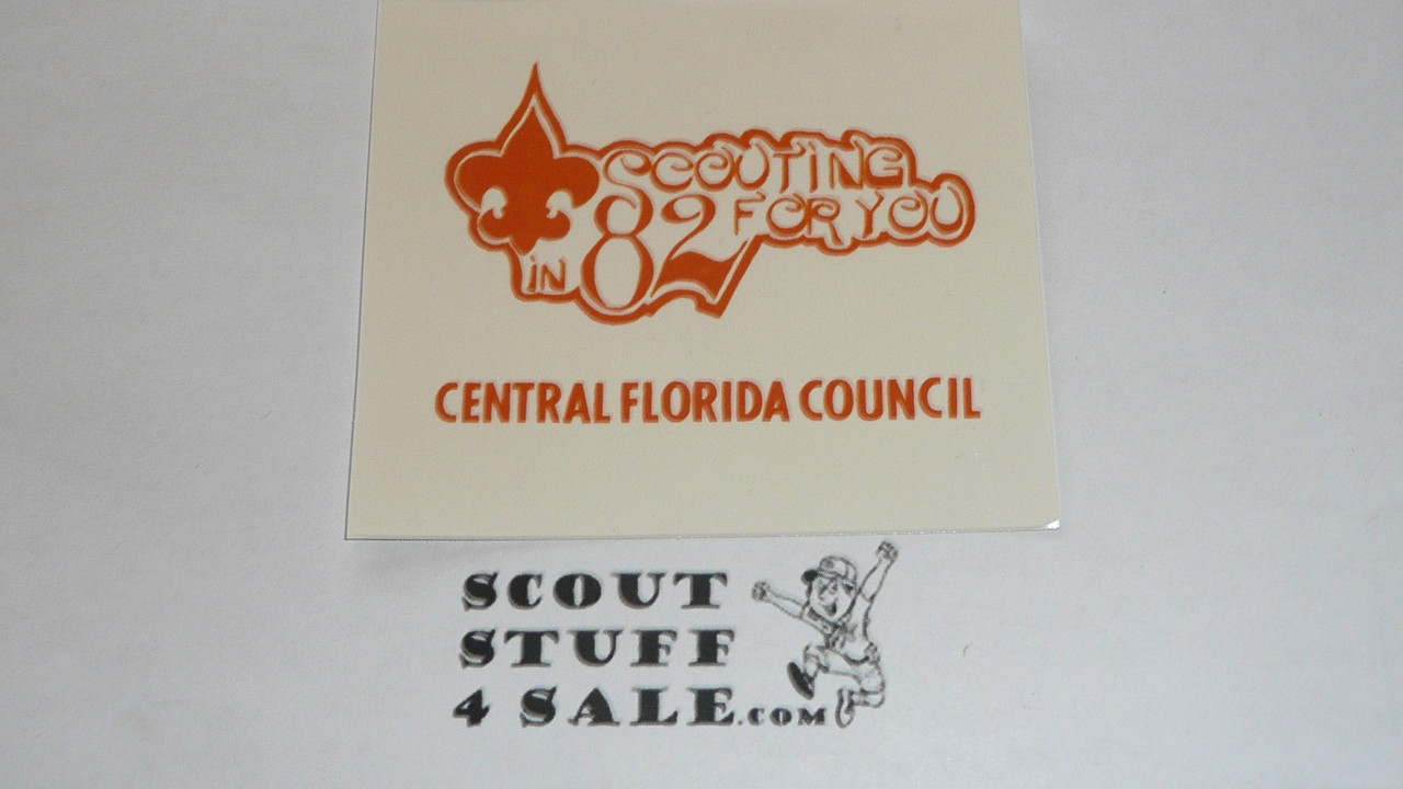 Central Florida Council 1982 Decal, Boy Scout