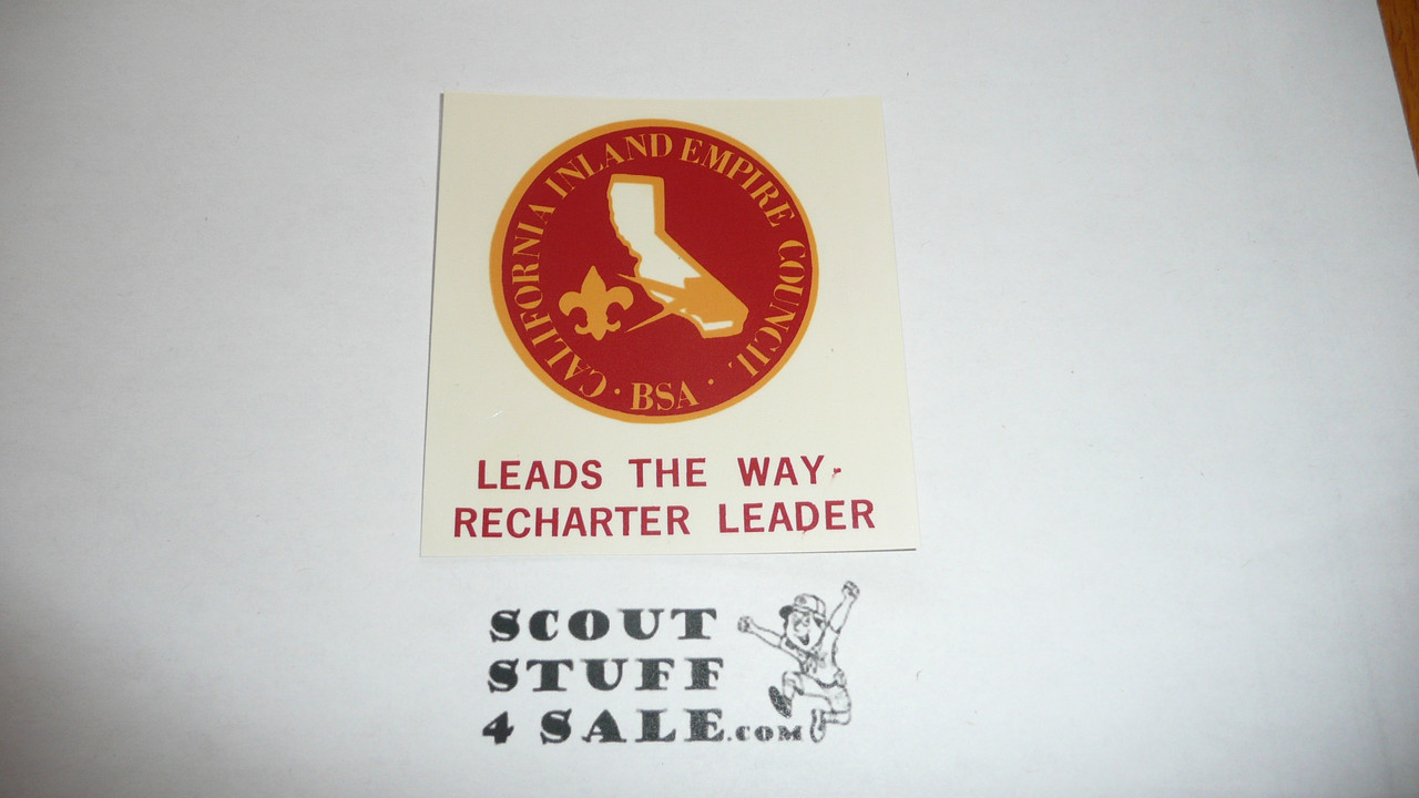 Recharter Leader Decal, California Inland Empire Council - Boy Scout