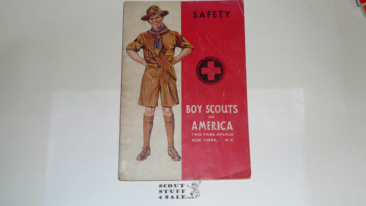 Safety Merit Badge Pamphlet, Type 4, Standing Scout Cover, 3-42 Printing