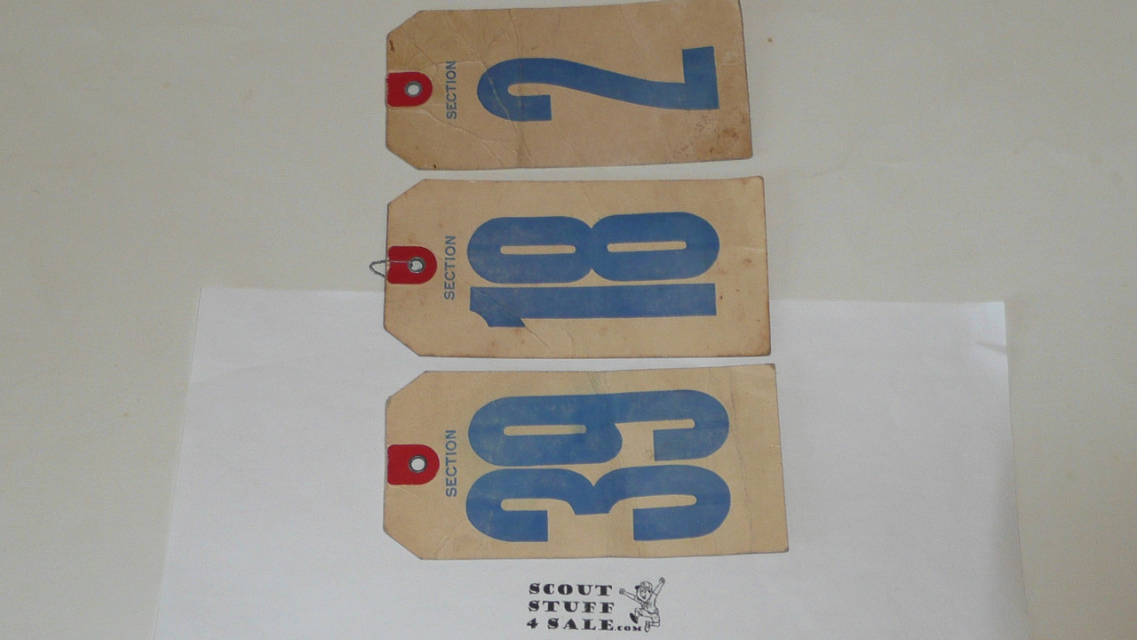 1960 National Jamboree Luggage Tags, group of 3