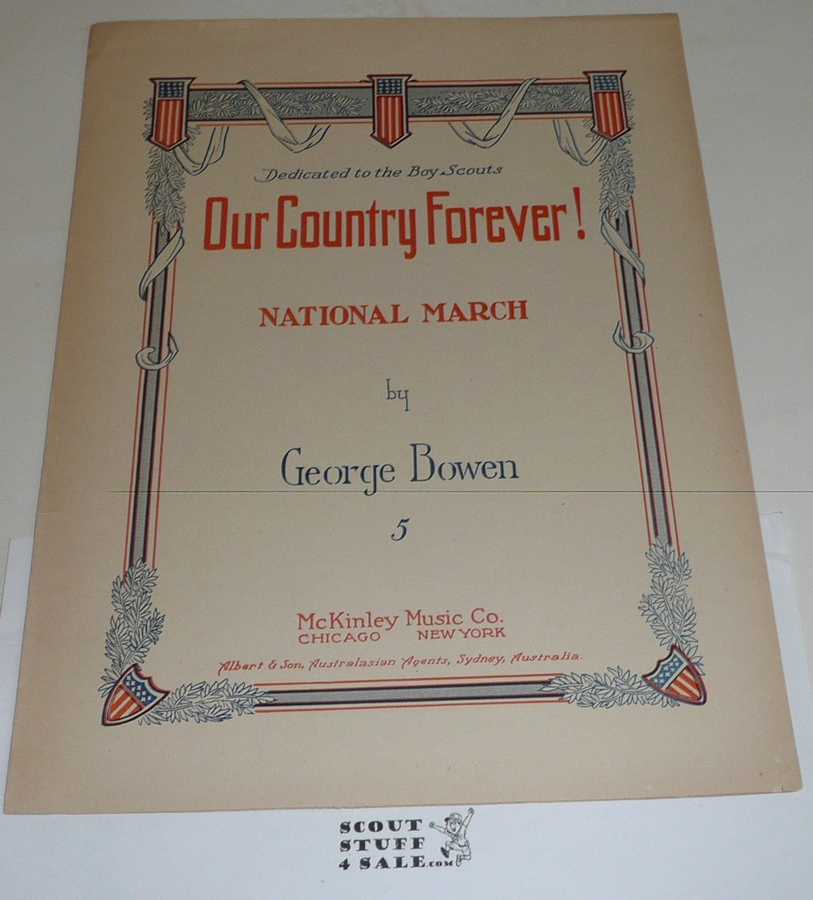 1916 Our Country Forever Sheet Music, by George Bowen