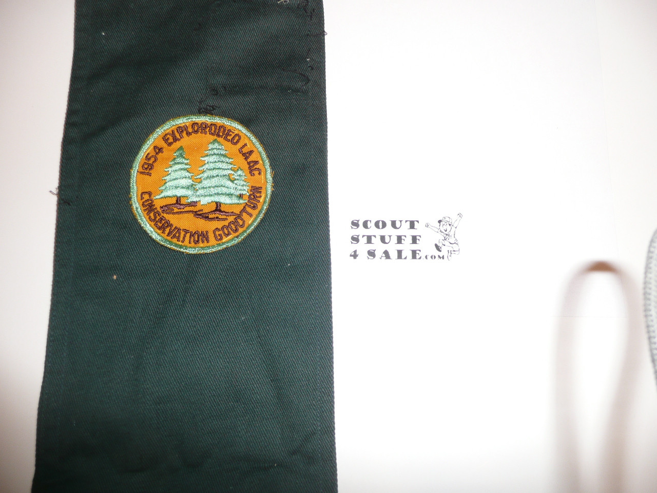 1950's Explorer Scout Merit Badge Sash with 18 Crimped Merit badges & a LAAC Event Patch, #FB60