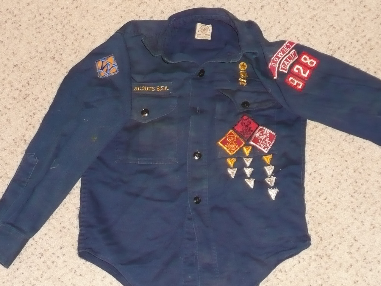 Vintage Cub Scout Uniform Shirt Boy Scouts of America 