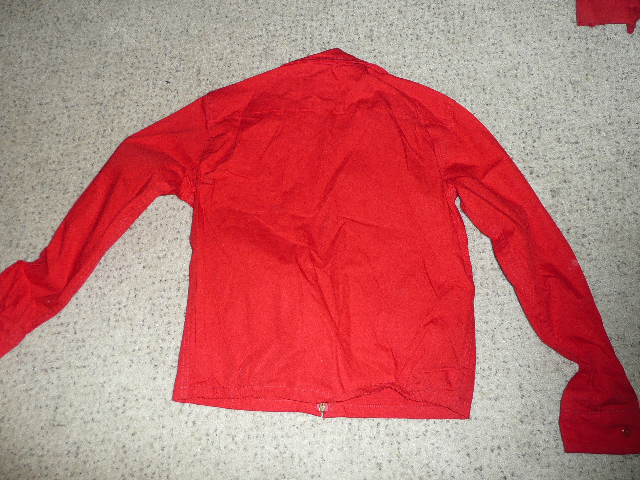 Official Boy Scouts of America Red Cotton Jacket  -  18" chest 22" length, used, #FB8