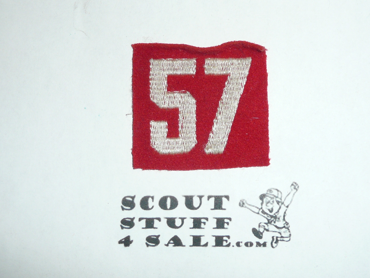 Felt Troop "57" numerals, used