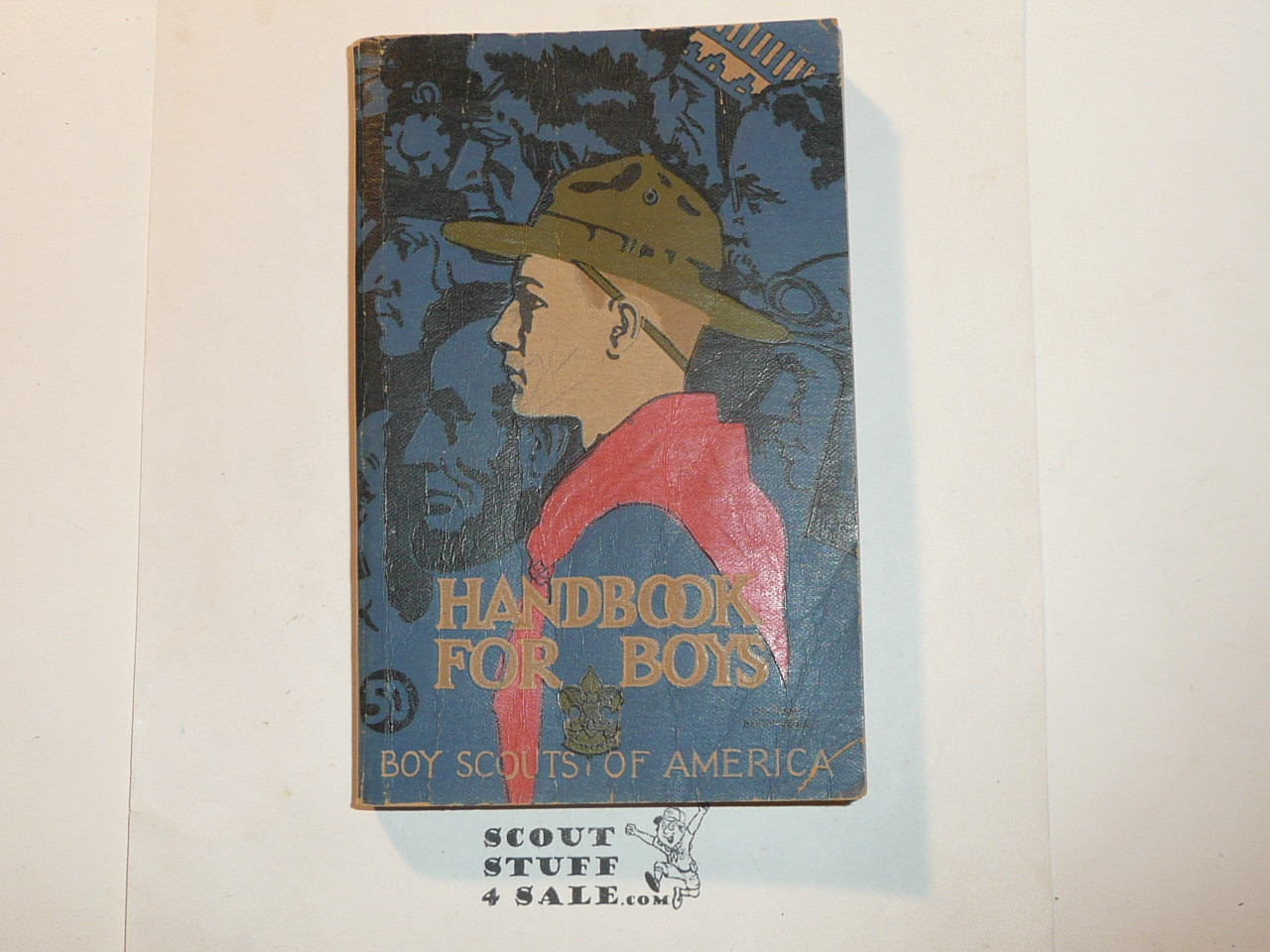 1940 Boy Scout Handbook, Third Edition, Thirty-second Printing, Norman Rockwell Cover, Near MINT