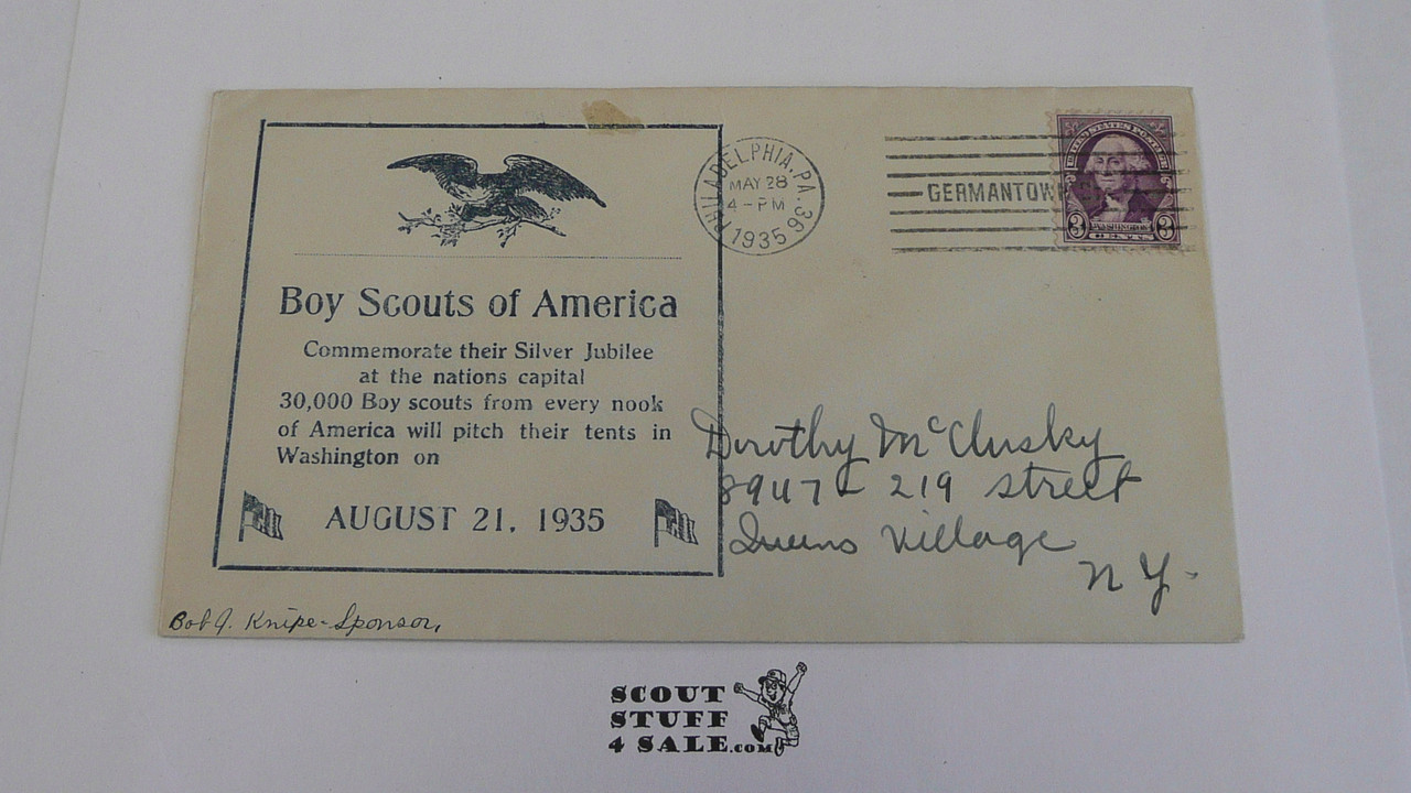 1935 National Jamboree Promotional Envelope, RARE