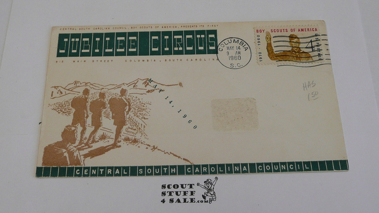 Boy Scouts of America 50th Anniversary Celebration Central South Carolina Council Event FDC Envelope with BSA 4 cent stamp