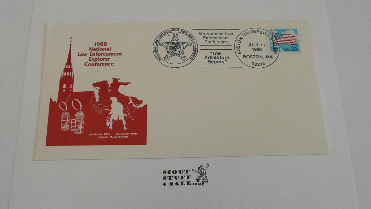 1988 National Law Enforcement Exploring Conference Envelope with special cancellation