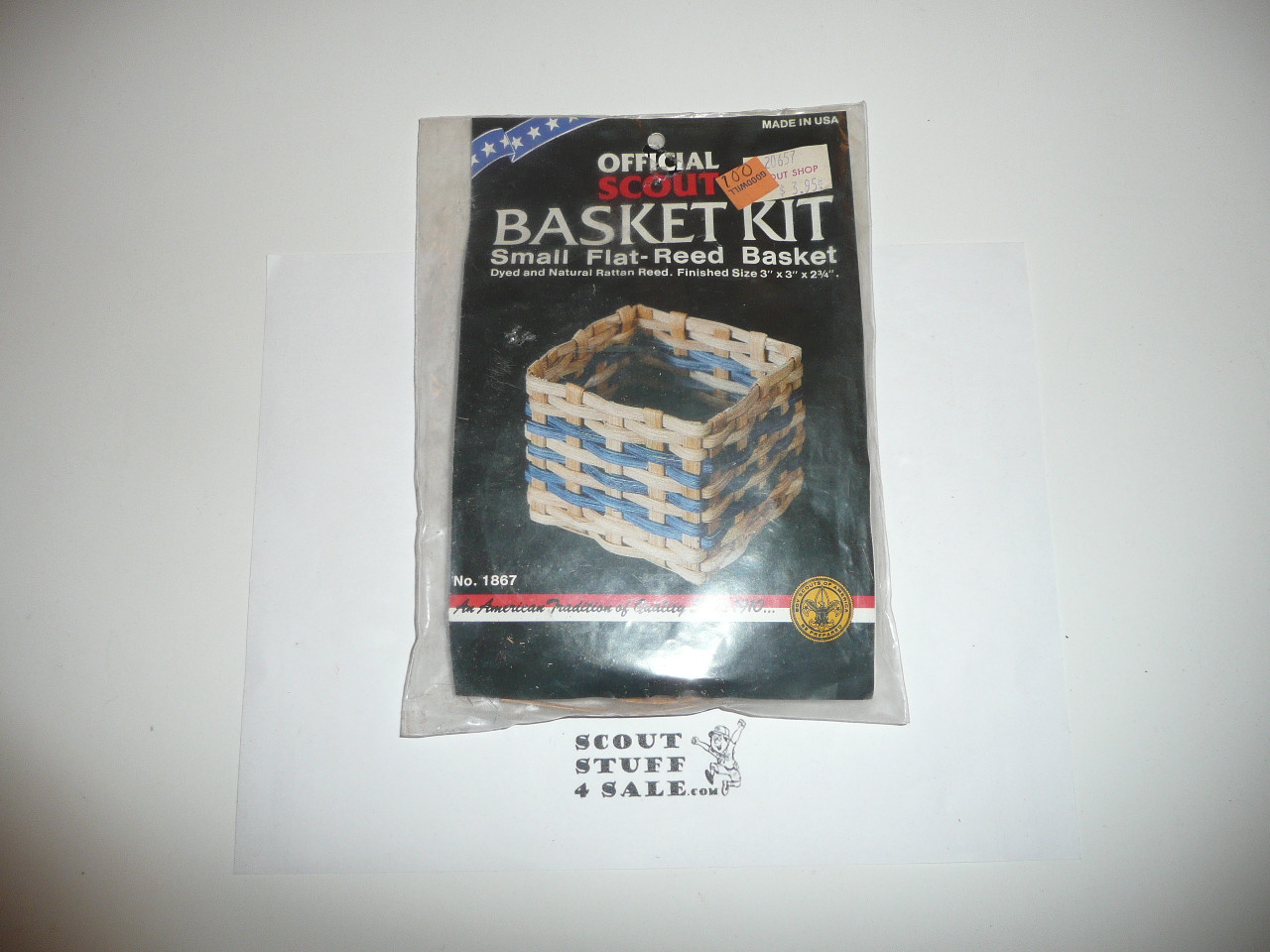 1980's Official Boy Scout Small Basketry Project Kit, Used