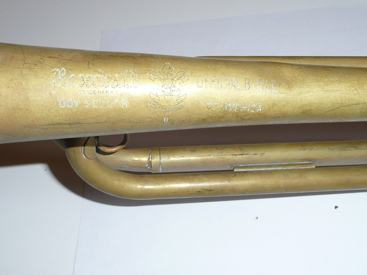 Vintage Official Boy Scout Brass Bugle by Rexcraft, In good condition, BU4