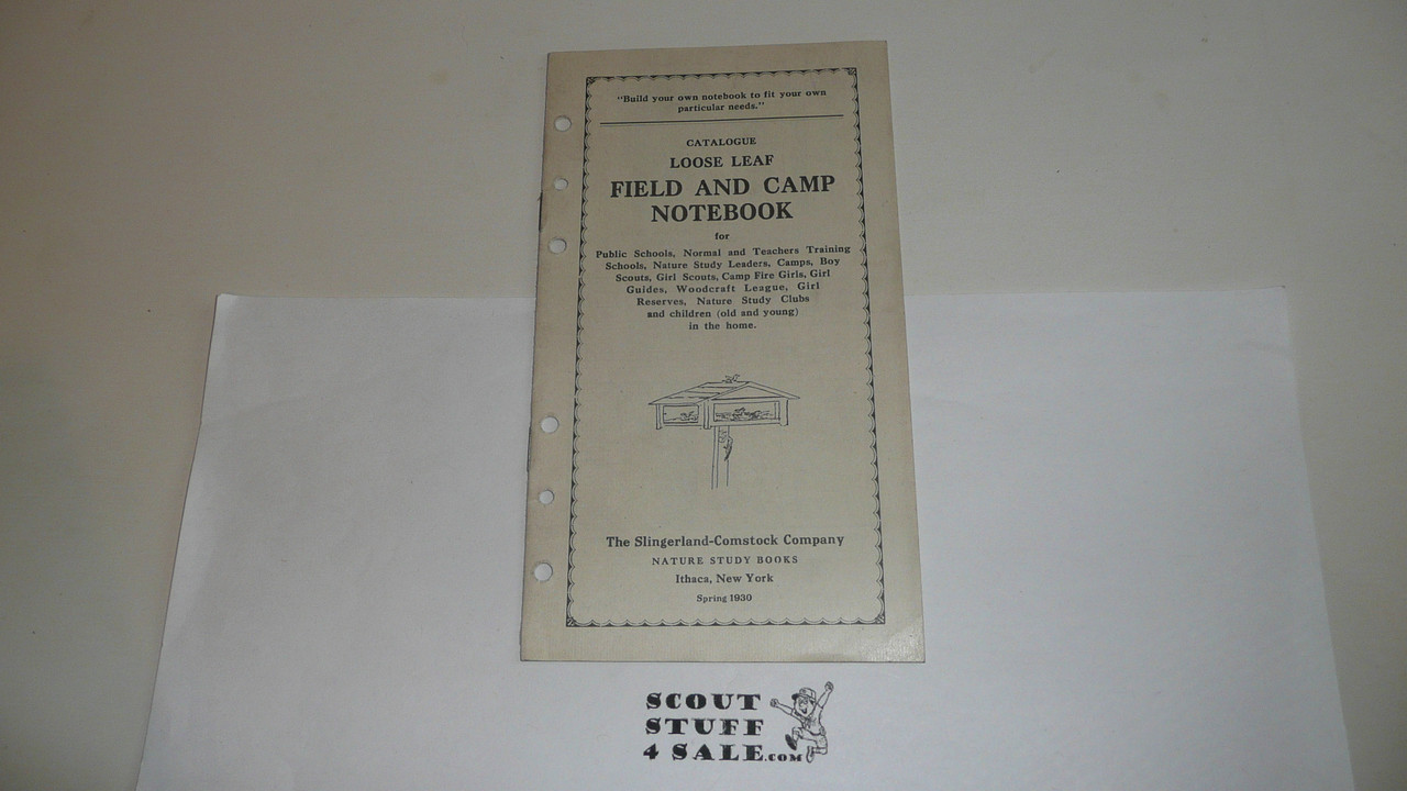 1930 Singerland-Comstock Company Catalog of Lefax Field and Camp Notebook Inserts, 16 pages