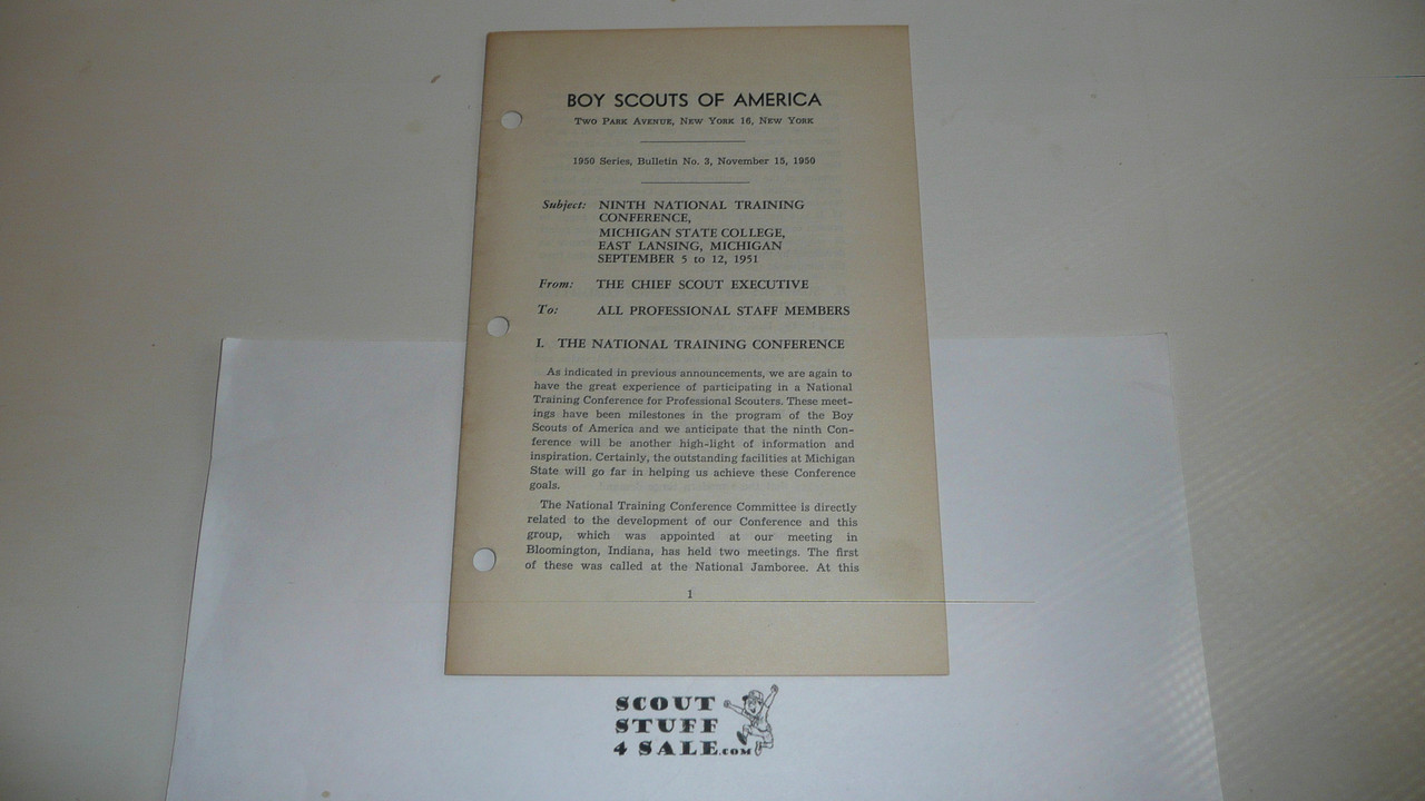 1950 Professional Bulletin, 9th Professional Training Conference