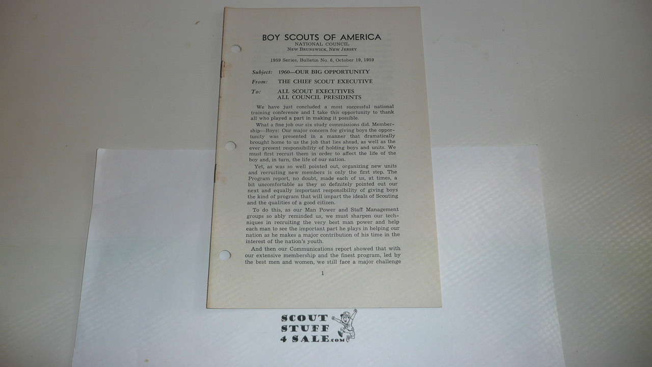 1959 Professional Bulletin, 1960 Our Big Opportunity