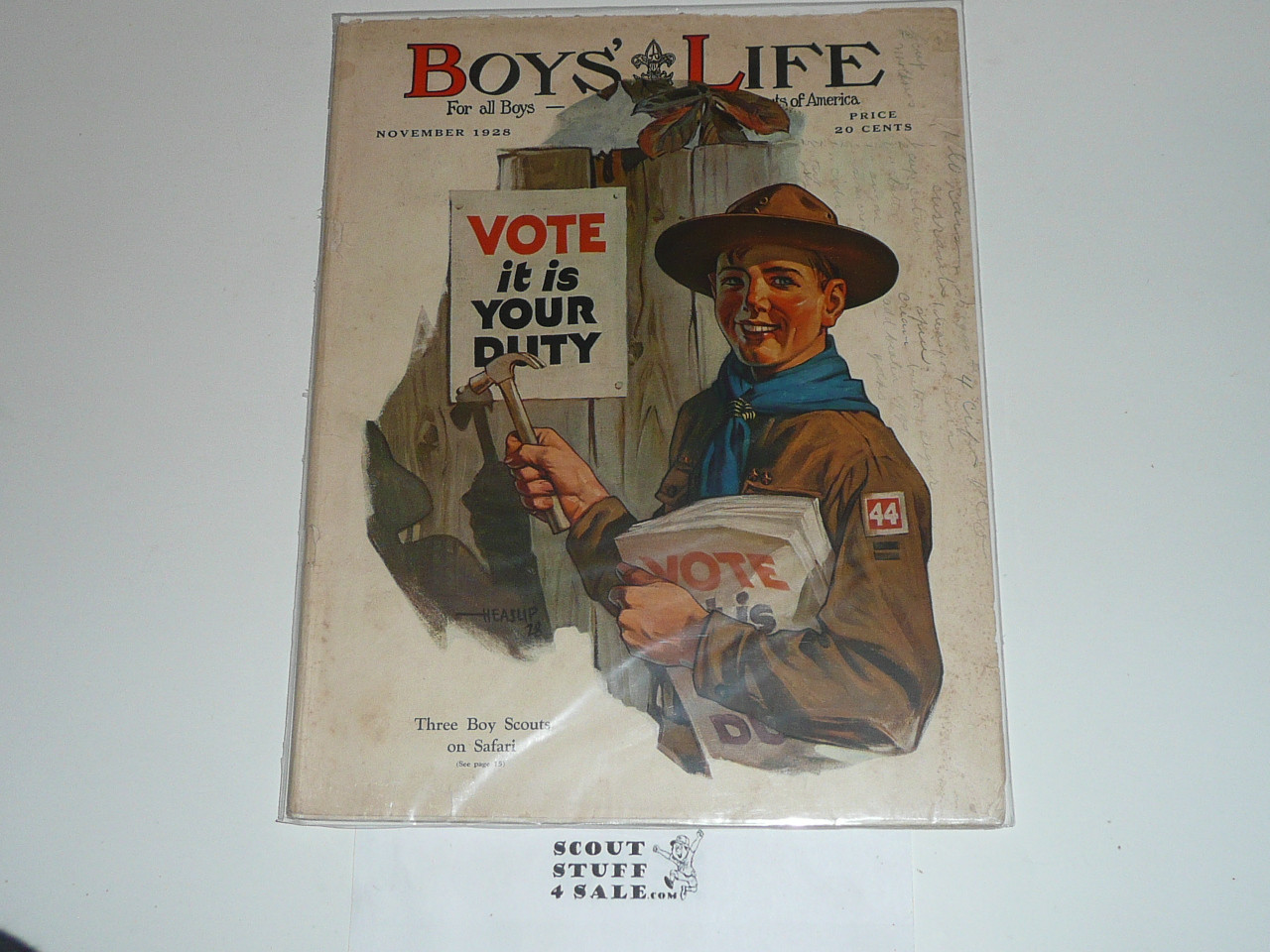 1928, November Boys' Life Magazine, Boy Scouts of America