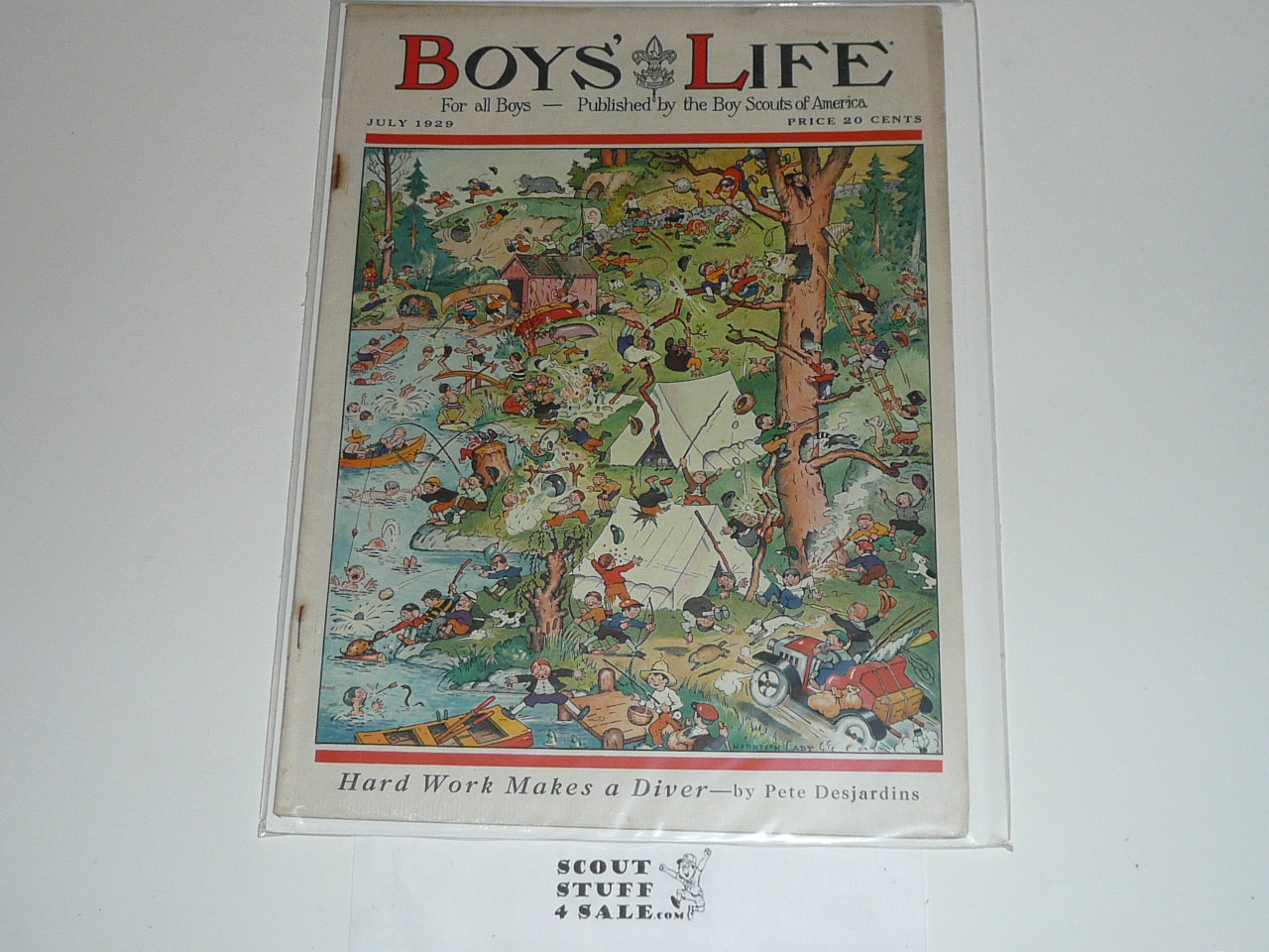 1929, July Boys' Life Magazine, Boy Scouts of America