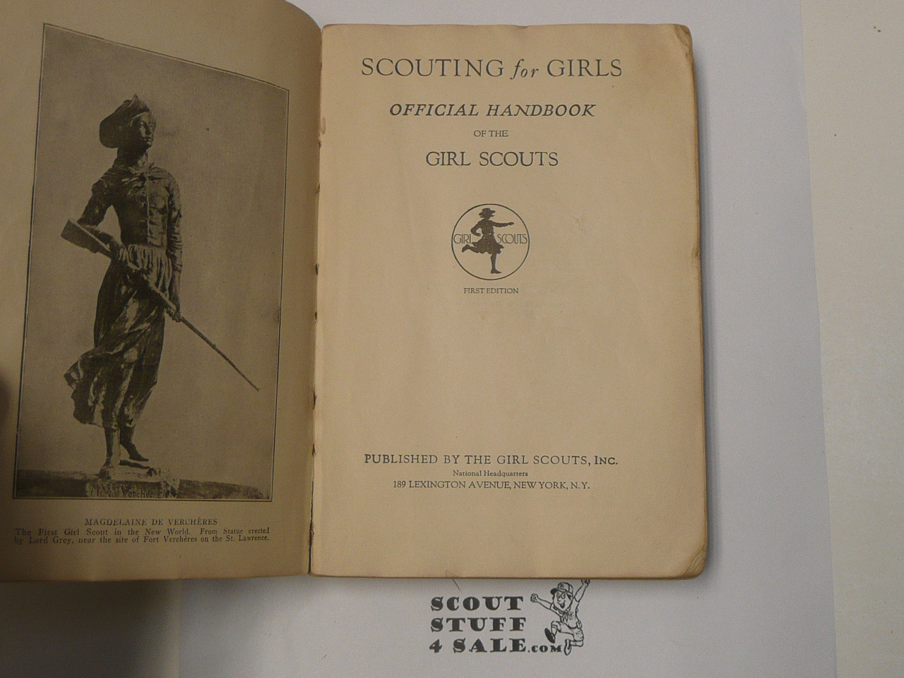 1920 Scouting for Girls, Official Girl Scout Handbook, First edition, first printing